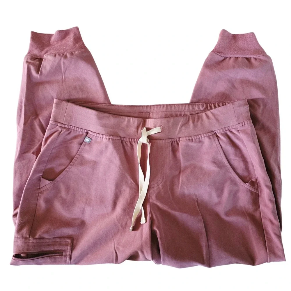 FIGS 18W‎ Zamora Jogger Scrub Pants Mauve Pink Unisex W18SW2005P Pockets